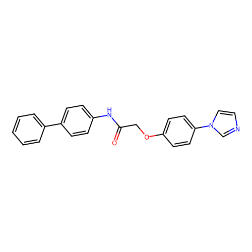 2-(4-(1H-imidazol-1-yl)phenoxy)-N-([1,1'-biphenyl]-4-yl)acetamide structure