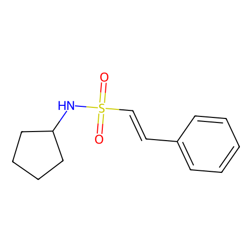 (E)-N-cyclopentyl-2-phenylethenesulfonamide structure