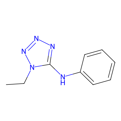1-Ethyl-N-phenyl-1H-tetrazol-5-amine structure