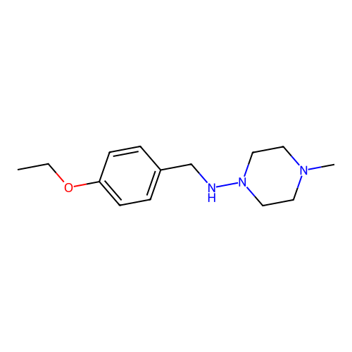 n-(4-Ethoxybenzyl)-4-methylpiperazin-1-amine structure