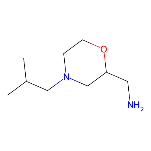(4-(2-Methylpropyl)morpholin-2-yl)methanamine structure