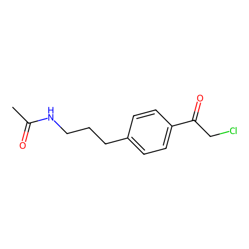 N-{3-[4-(2-chloroacetyl)phenyl]propyl}acetamide structure