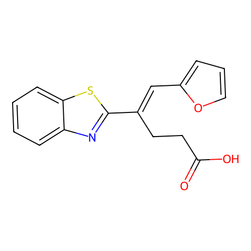 gamma-(2-Furanylmethylene)-2-benzothiazolebutanoic acid structure