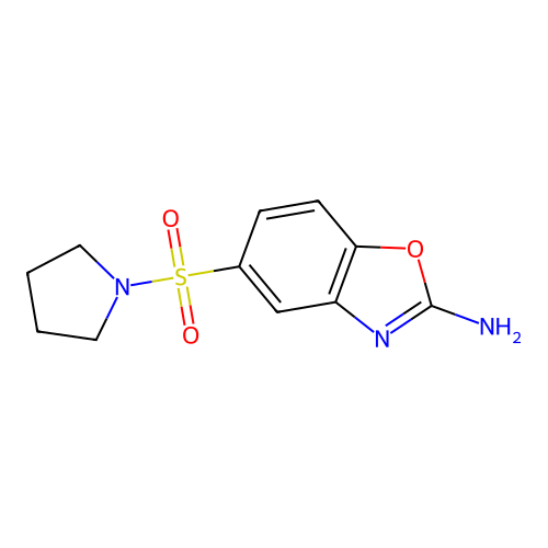 5-(Pyrrolidin-1-ylsulfonyl)-1,3-benzoxazol-2-amine structure