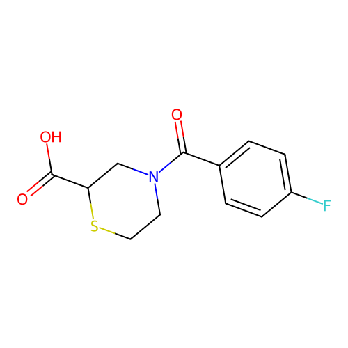 4-(4-fluorobenzoyl)thiomorpholine-2-carboxylic Acid structure