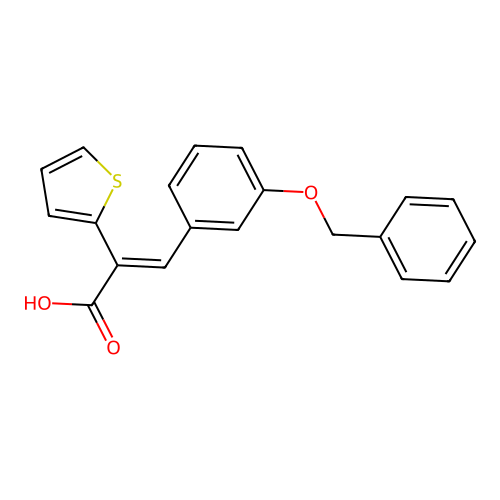 3-[3-(Benzyloxy)phenyl]-2-thien-2-ylacrylic acid structure