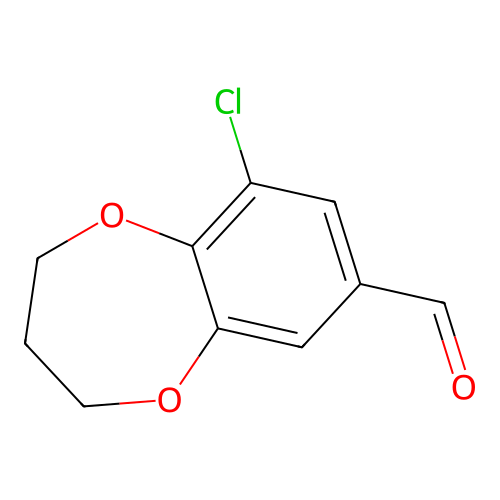 9-chloro-3,4-dihydro-2H-1,5-benzodioxepine-7-carbaldehyde structure
