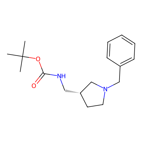 (R)-tert-Butyl ((1-benzylpyrrolidin-3-yl)methyl)carbamate structure