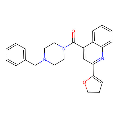 (4-Benzylpiperazin-1-yl)[2-(furan-2-yl)quinolin-4-yl]methanone structure