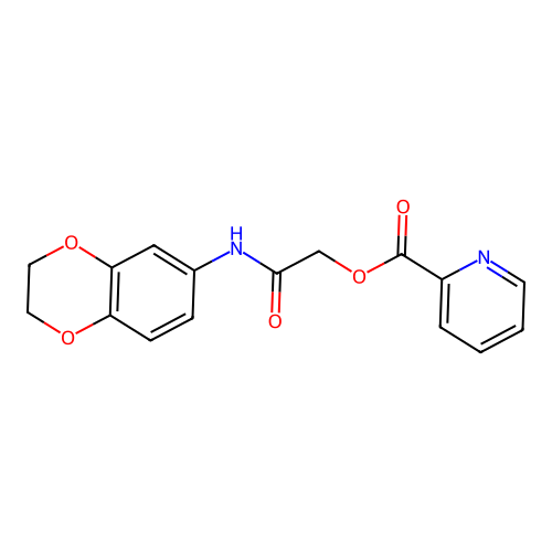 [2-(2,3-Dihydro-1,4-benzodioxin-6-ylamino)-2-oxoethyl] pyridine-2-carboxylate structure