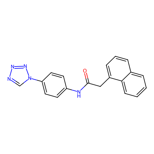 2-(naphthalen-1-yl)-N-[4-(1H-1,2,3,4-tetrazol-1-yl)phenyl]acetamide structure