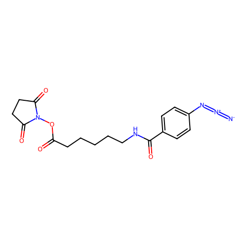 Succinimido-6-N-(4-azidobenzoyl)aminohexanoate structure