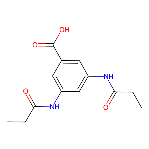 3,5-Bis((1-oxopropyl)amino)benzoic acid structure