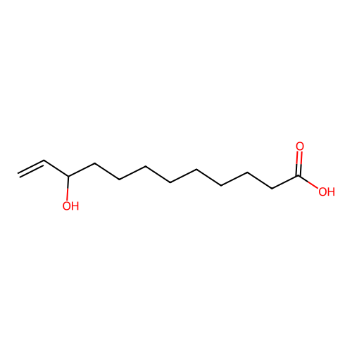 10-Hydroxy-11-dodecenoic acid structure