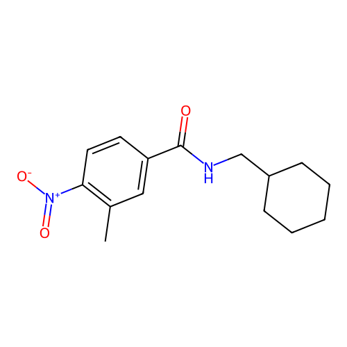 N-(cyclohexylmethyl)-3-methyl-4-nitrobenzamide structure