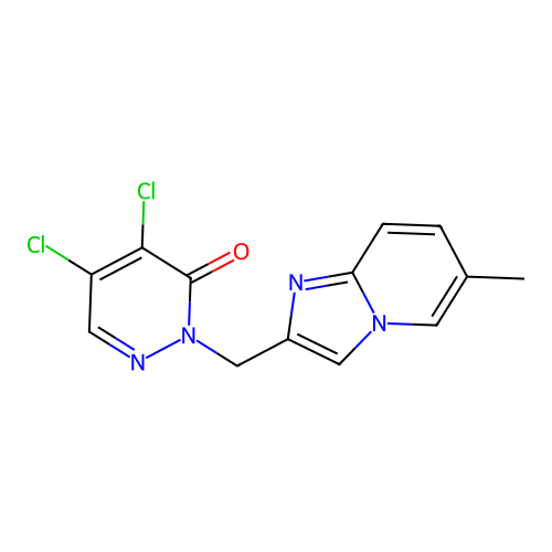 4,5-Dichloro-2-((6-methylimidazo[1,2-a]pyridin-2-yl)methyl)pyridazin-3(2h)-one structure