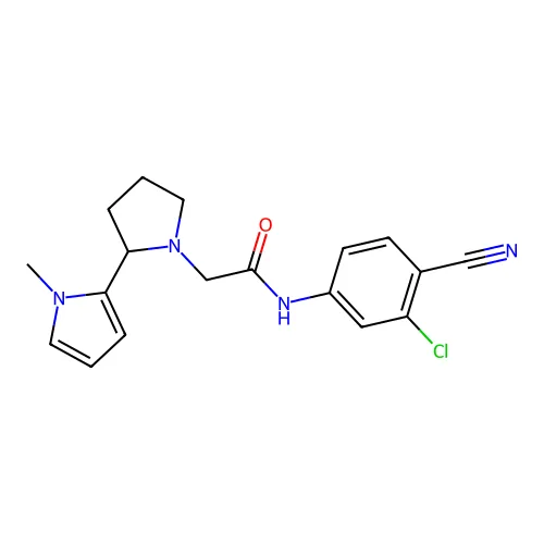 N-(3-氯-4-氰基苯基)-2-[2-(1-甲基吡咯-2-基)吡咯烷-1-基]乙酰胺 structure