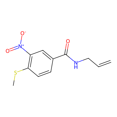 4-(methylsulfanyl)-3-nitro-N-(prop-2-en-1-yl)benzamide structure