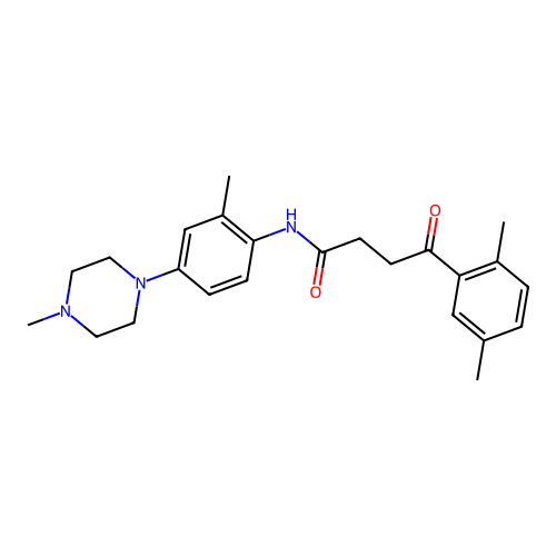 4-(2,5-dimethylphenyl)-N-[2-methyl-4-(4-methylpiperazin-1-yl)phenyl]-4-oxobutanamide structure