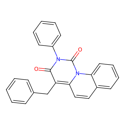 4-Benzyl-2-phenylpyrimido[1,6-a]quinoline-1,3-dione structure