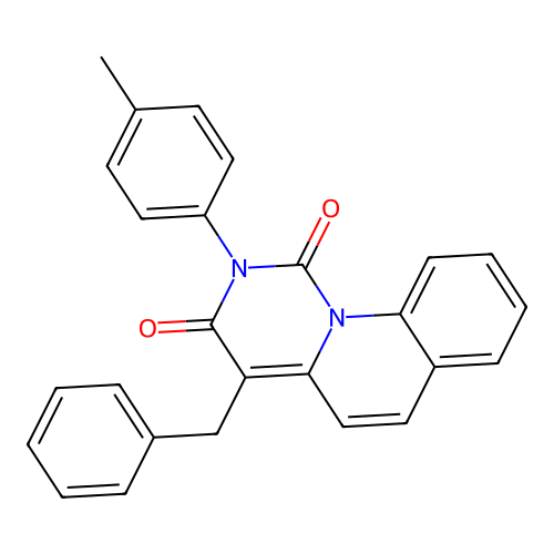 4-Benzyl-2-(4-methylphenyl)pyrimido[1,6-a]quinoline-1,3-dione structure