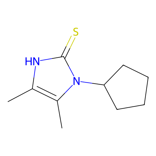 1-cyclopentyl-4,5-dimethyl-1H-imidazole-2-thiol structure