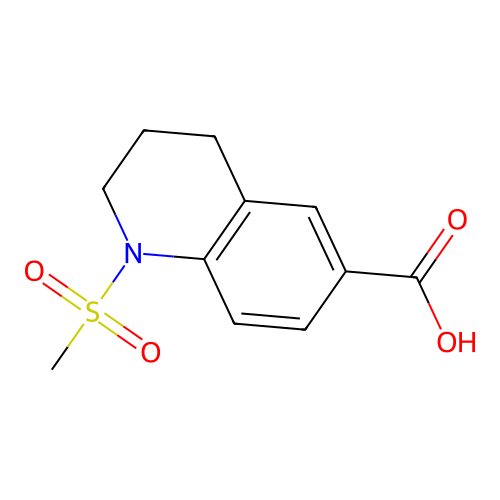 1-Methanesulfonyl-1,2,3,4-tetrahydroquinoline-6-carboxylic acid structure