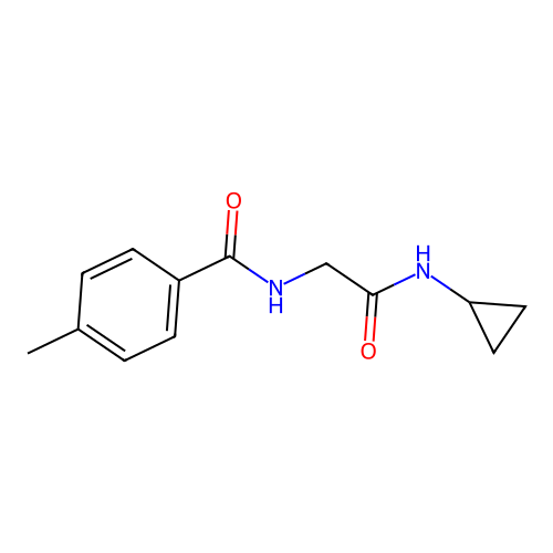 N-cyclopropyl-2-[(4-methylphenyl)formamido]acetamide structure