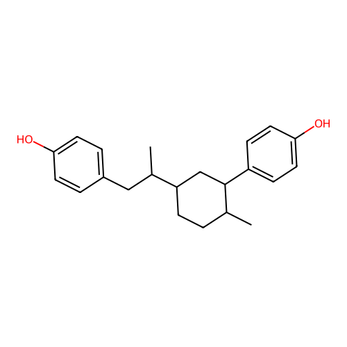 4-{2-[3-(4-Hydroxyphenyl)-4-methylcyclohexyl]propyl}phenol structure