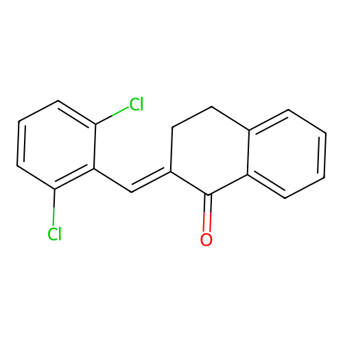 2-(2,6-dichlorobenzylidene)-3,4-dihydro-1(2H)-naphthalenone structure