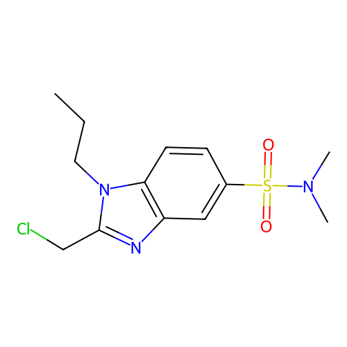 2-(chloromethyl)-N,N-dimethyl-1-propyl-1H-1,3-benzodiazole-5-sulfonamide structure
