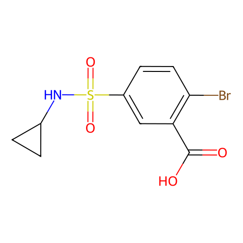 2-Bromo-5-(cyclopropylsulfamoyl)benzoic acid structure