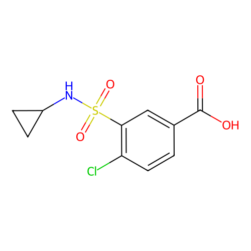 4-Chloro-3-(cyclopropylsulfamoyl)benzoic acid structure