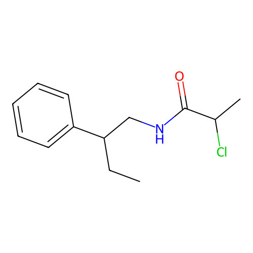 2-chloro-N-(2-phenylbutyl)propanamide structure