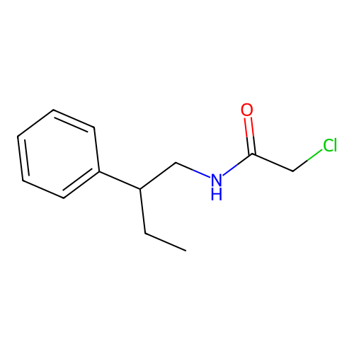 2-chloro-N-(2-phenylbutyl)acetamide structure