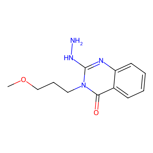 2-Hydrazinyl-3-(3-methoxypropyl)-3,4-dihydroquinazolin-4-one structure