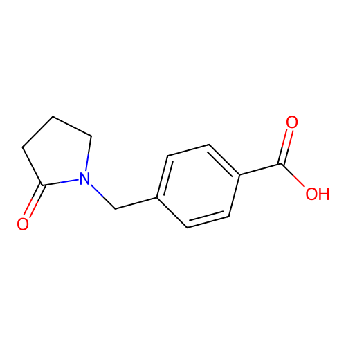 4-((2-Oxopyrrolidin-1-yl)methyl)benzoic acid structure