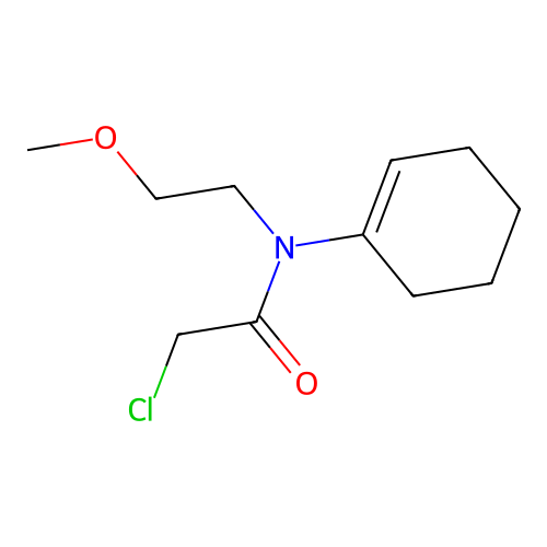 2-chloro-N-cyclohex-1-en-1-yl-N-(2-methoxyethyl)acetamide structure