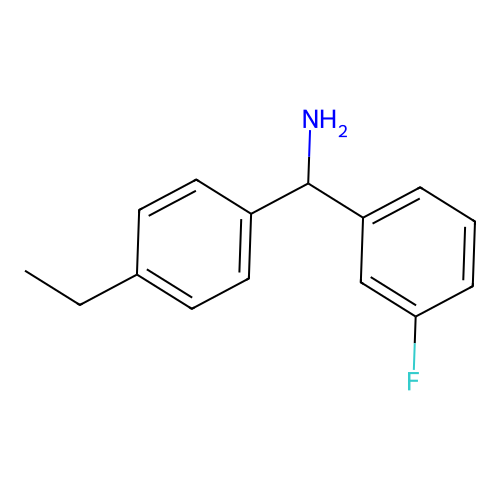 (4-Ethylphenyl)(3-fluorophenyl)methanamine structure
