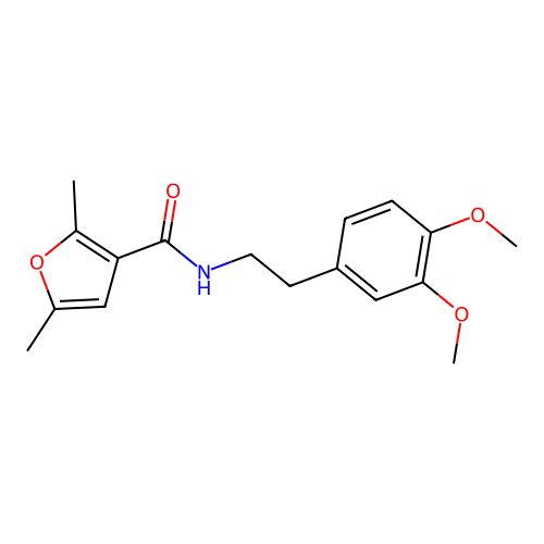 N-[2-(3,4-dimethoxyphenyl)ethyl]-2,5-dimethylfuran-3-carboxamide structure
