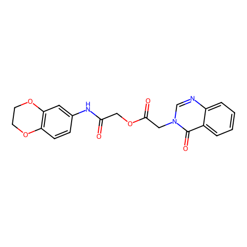 2-((2,3-Dihydrobenzo[b][1,4]dioxin-6-yl)amino)-2-oxoethyl 2-(4-oxoquinazolin-3(4H)-yl)acetate structure