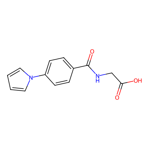 2-[(4-pyrrol-1-ylbenzoyl)amino]acetic Acid structure
