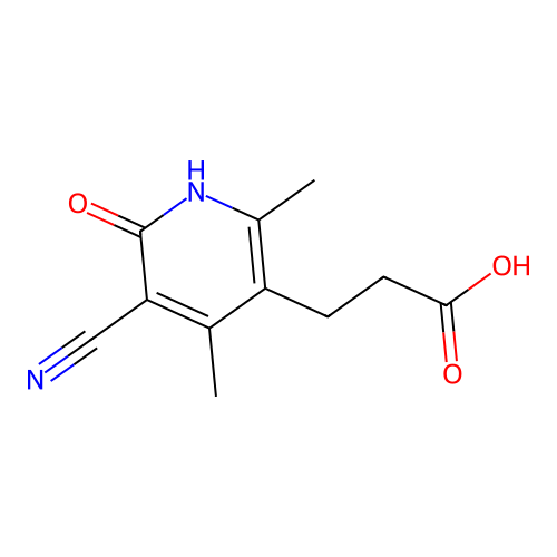 3-(5-Cyano-2,4-dimethyl-6-oxo-1,6-dihydropyridin-3-yl)propanoic acid structure