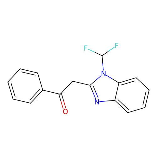2-[1-(difluoromethyl)-1H-benzimidazol-2-yl]-1-phenylethanone structure