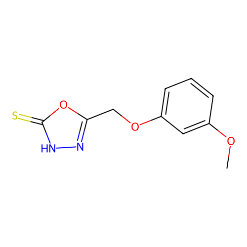 5-[(3-Methoxyphenoxy)methyl]-1,3,4-oxadiazole-2-thiol structure