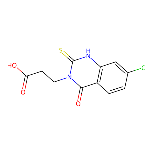 3-(7-Chloro-4-oxo-2-sulfanyl-3,4-dihydroquinazolin-3-yl)propanoic acid structure