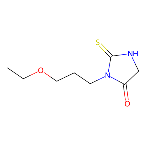 1-(3-ethoxypropyl)-2-sulfanyl-4,5-dihydro-1H-imidazol-5-one structure