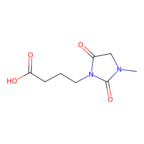 4-(3-Methyl-2,5-dioxoimidazolidin-1-yl)butanoic acid structure