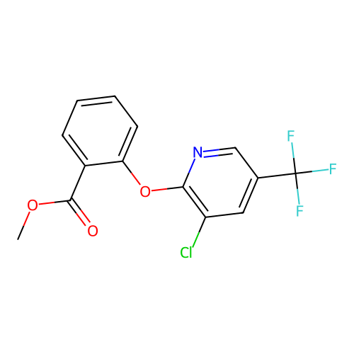 Methyl 2-{[3-chloro-5-(trifluoromethyl)pyridin-2-yl]oxy}benzoate structure