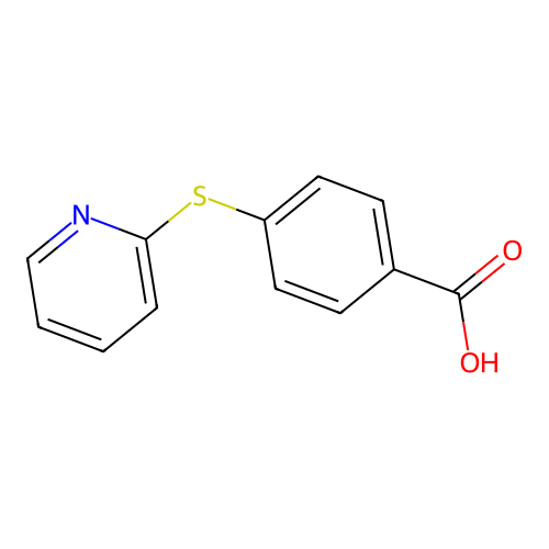 4-(2-Pyridinylthio)benzoic acid structure
